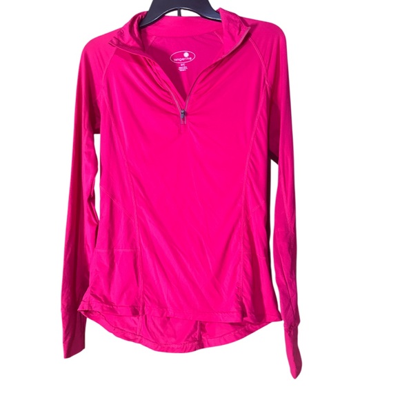 Tangerine Women's Vibrant Pink Long Sleeve Pullover Top Thumb Holes - Size S - Picture 1 of 5